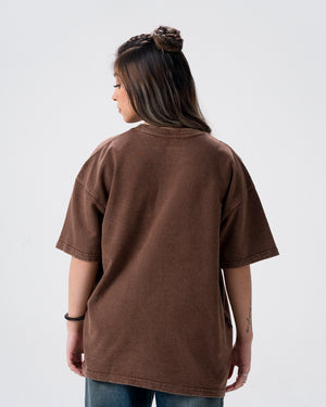 Ati Sundar Ati Kaleshi Acid Wash T-Shirt — Brown