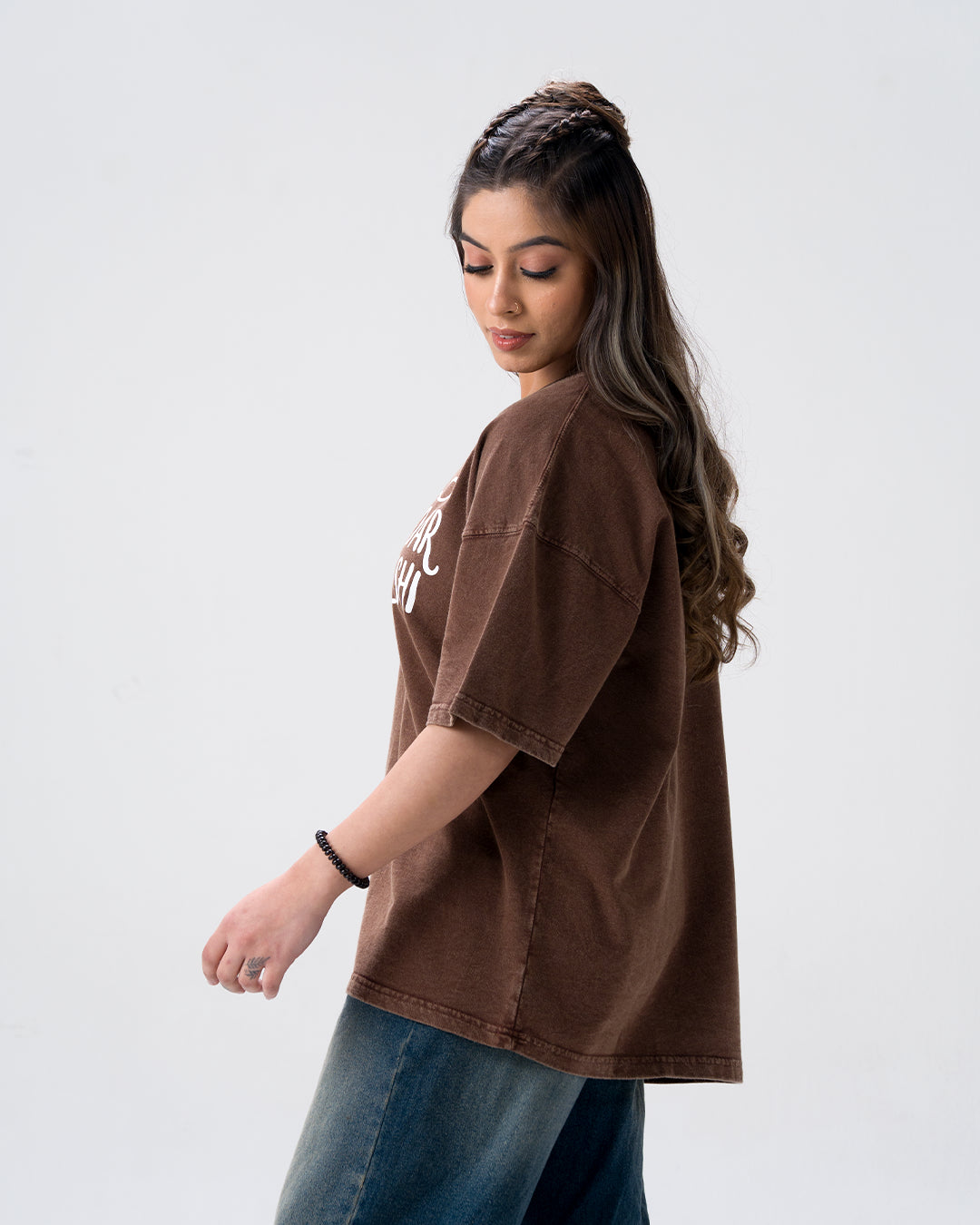 Ati Sundar Ati Kaleshi Acid Wash T-Shirt — Brown
