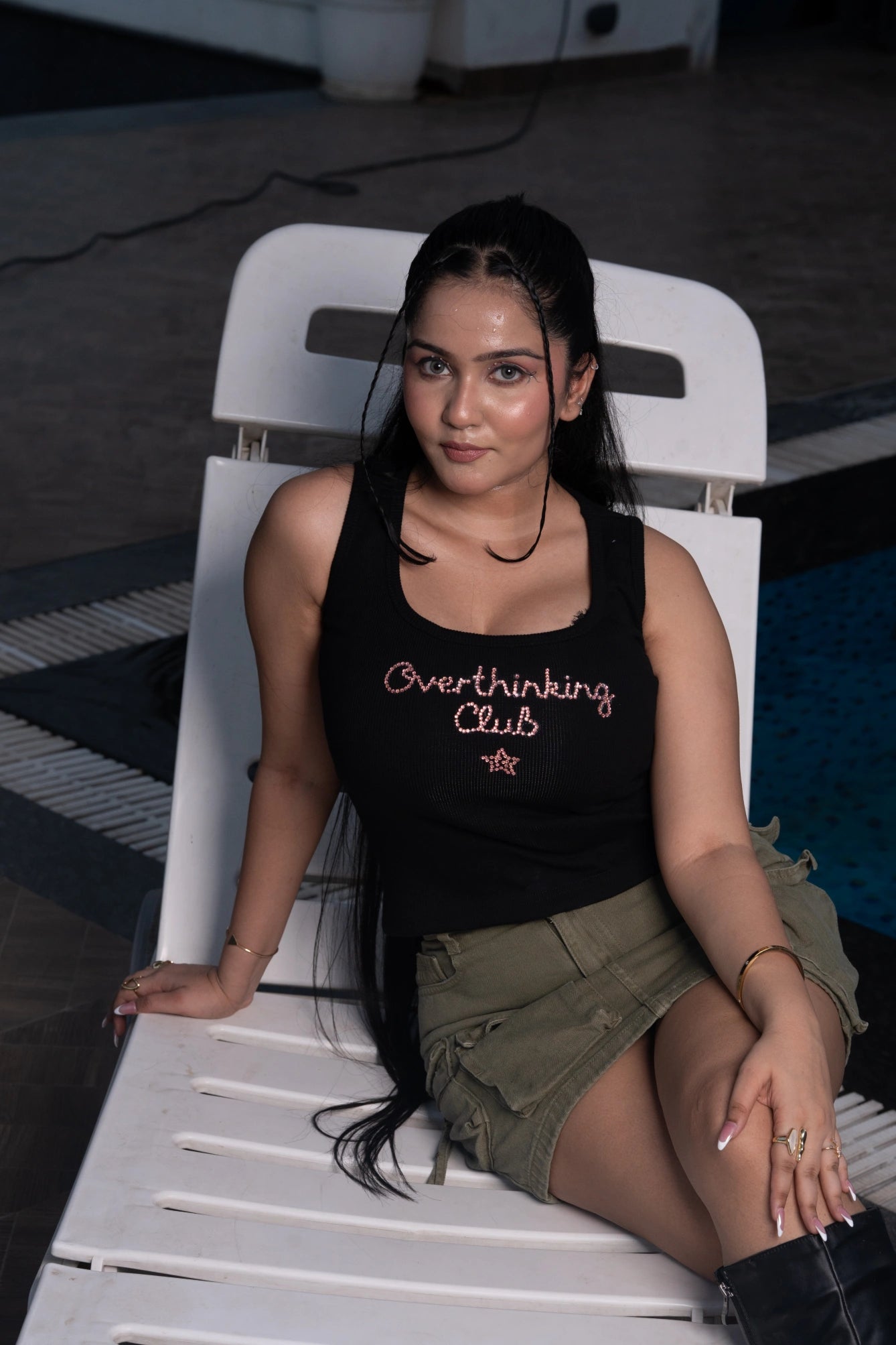 Black Overthinking Club Tank