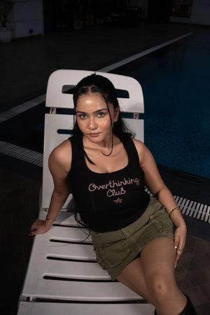 Black Overthinking Club Tank