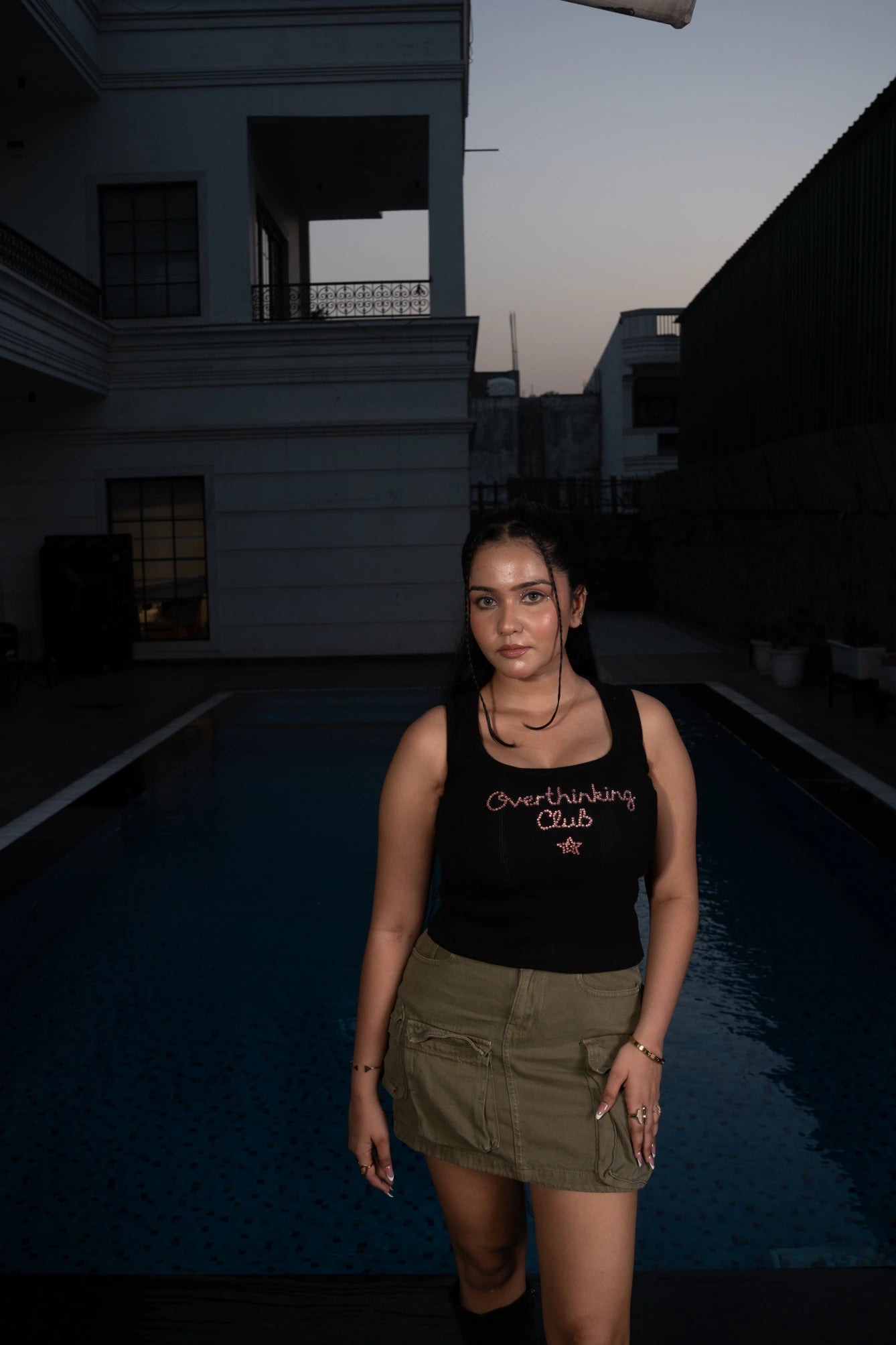 Black Overthinking Club Tank