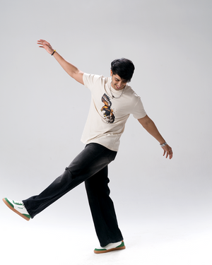 Eagle Print Screen Print T-Shirt — Off White