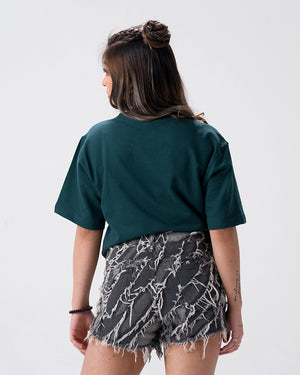 Wild Bear Embroidery T-Shirt — Green