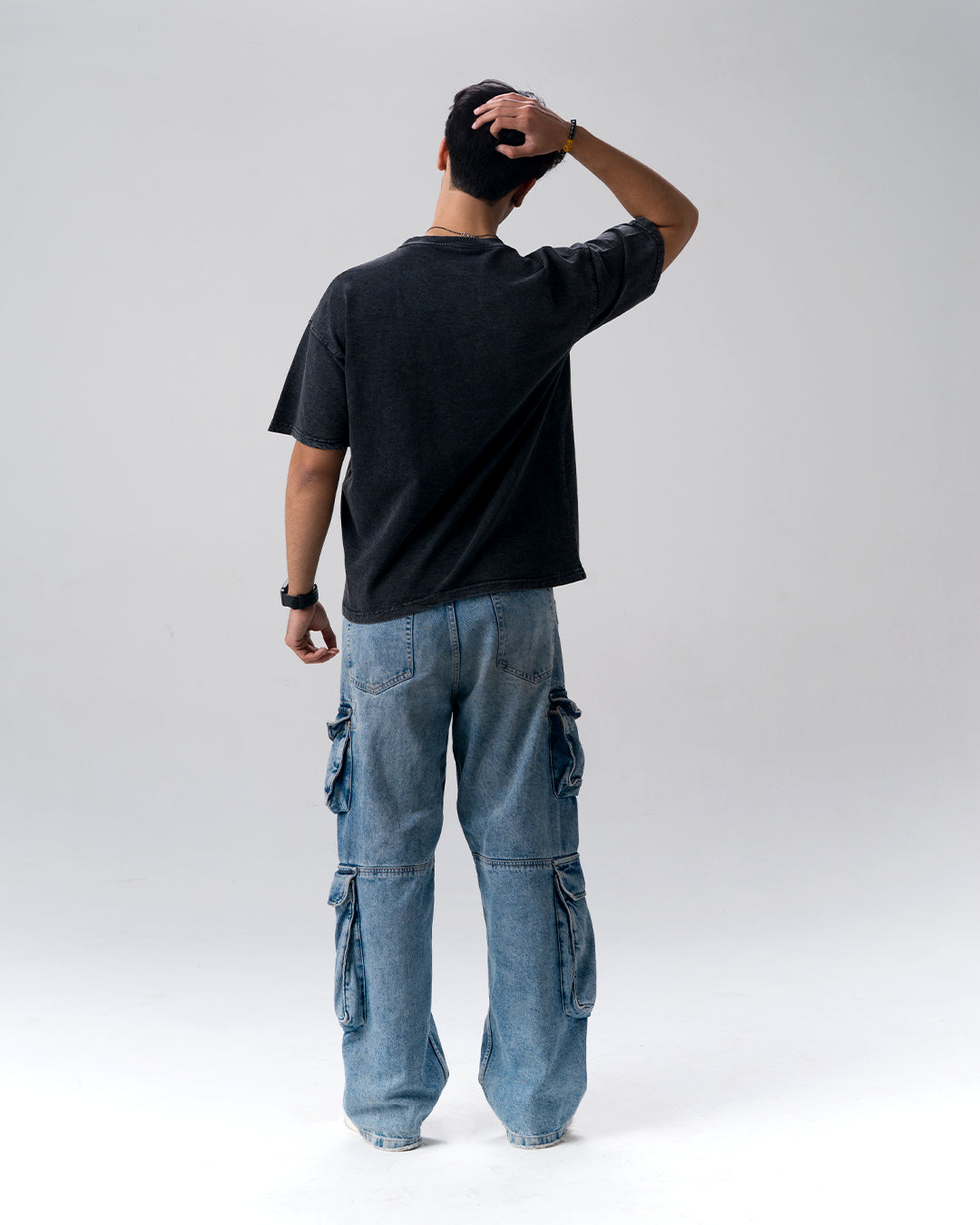 Haters Who Cares Acid Wash T-Shirt — Black