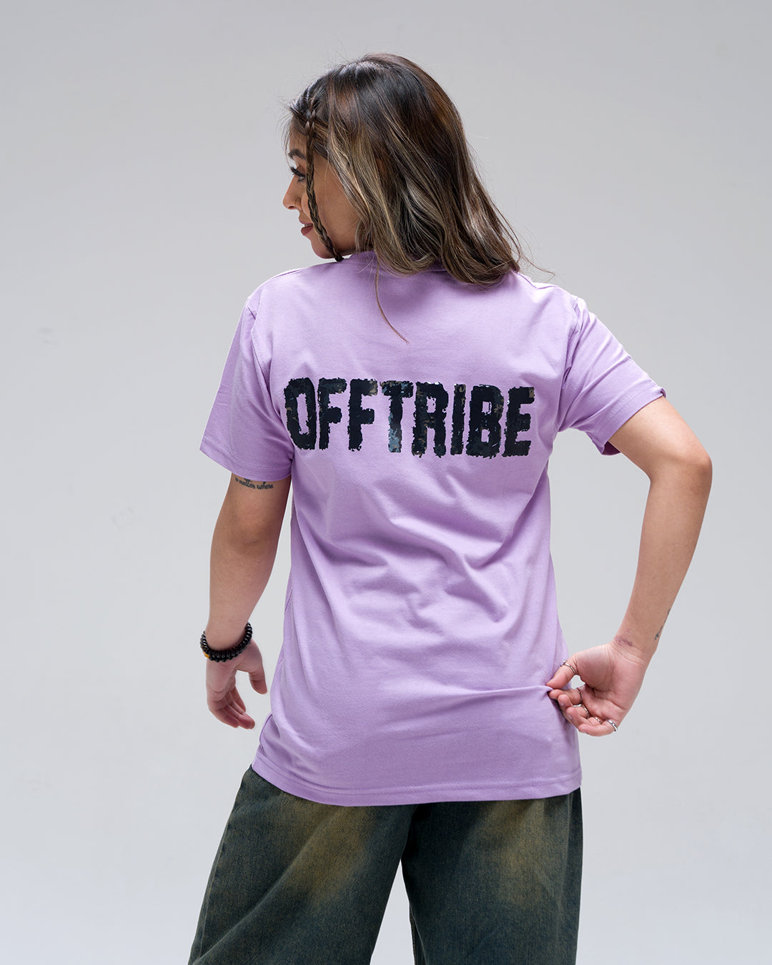 Offtribe Logo Back Logo T-Shirt — Lavender