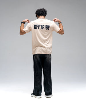 Offtribe Logo Back Logo T-Shirt — Beige