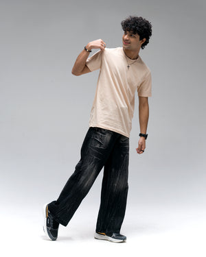 Offtribe Logo Back Logo T-Shirt — Beige