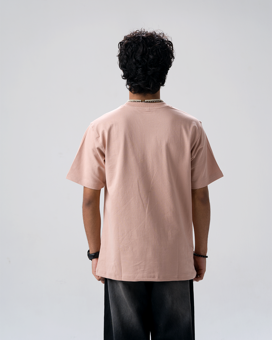 Sly Fox Embroidery T-Shirt — Peach