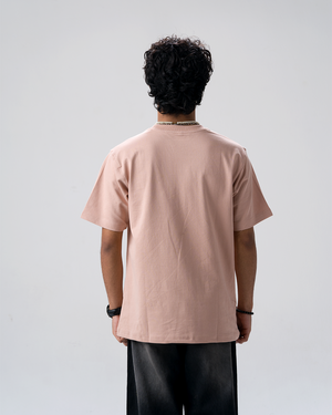 Sly Fox Embroidery T-Shirt — Peach
