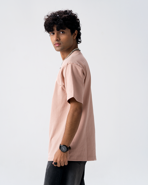 Sly Fox Embroidery T-Shirt — Peach
