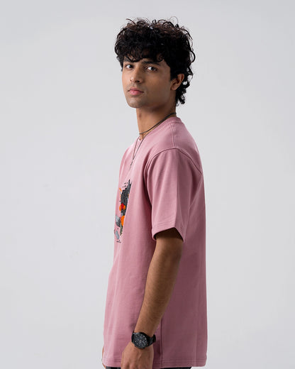 Sly Fox Embroidery T-Shirt — Pink