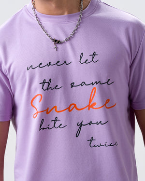 Snake Quote Screen Print T-Shirt — Lavender