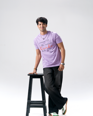 Snake Quote Screen Print T-Shirt — Lavender