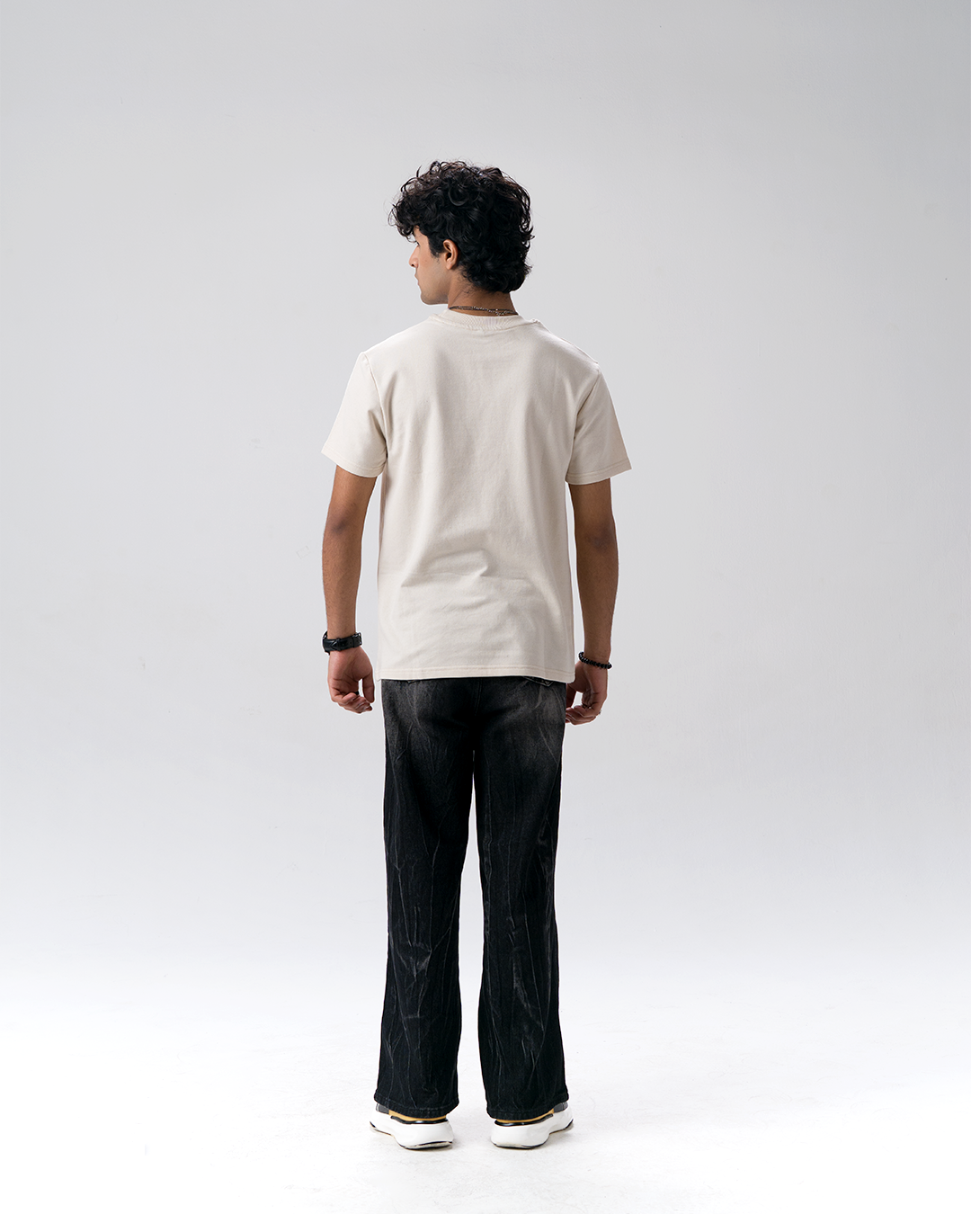 Snake Quote Screen Print T-Shirt — Off White
