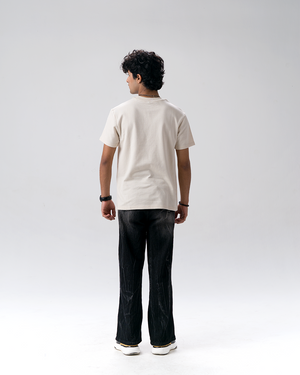 Snake Quote Screen Print T-Shirt — Off White