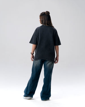 Sundar Susheel Kaleshi Acid Wash T-Shirt — Black