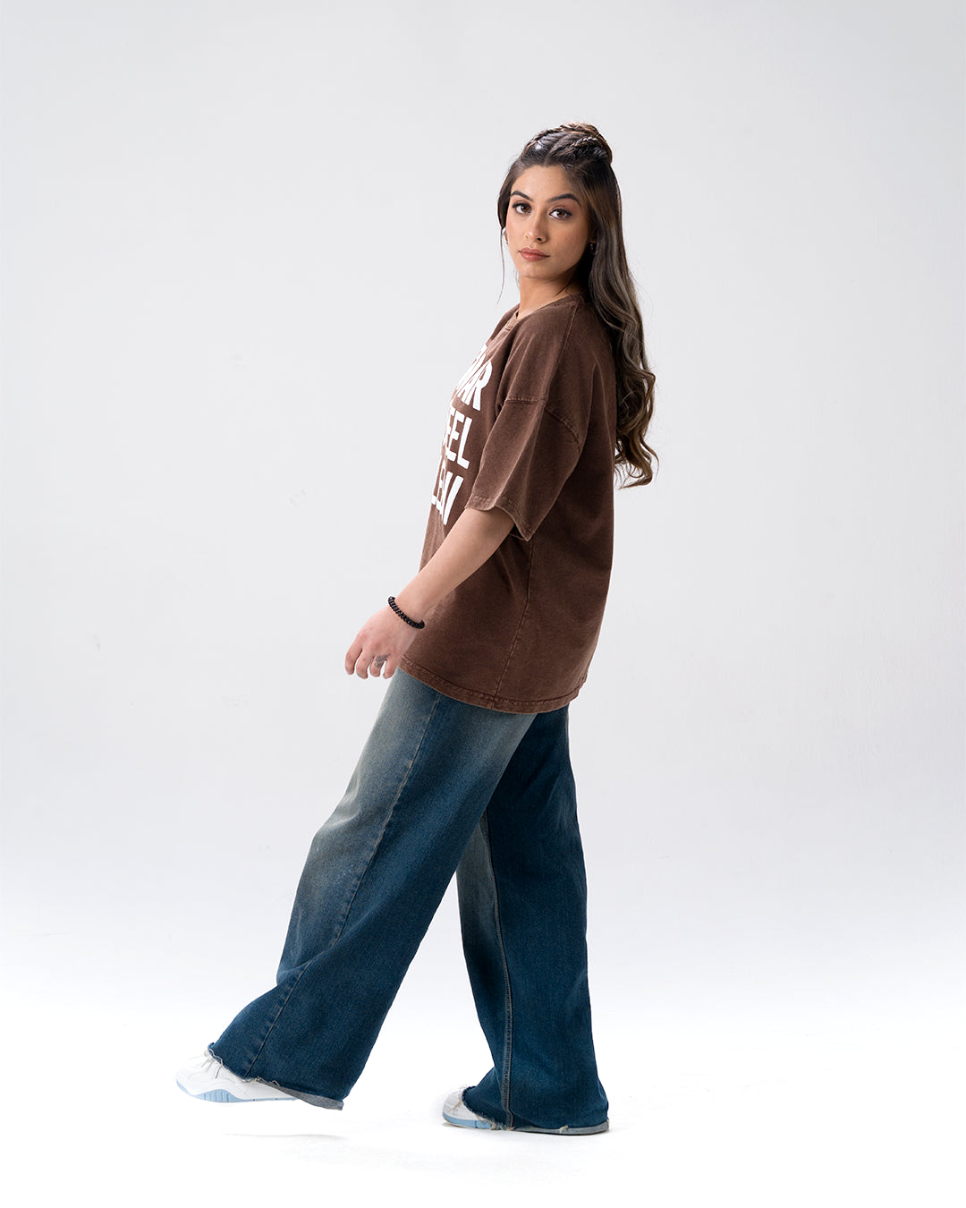 Sundar Susheel Kaleshi Acid Wash T-Shirt — Brown
