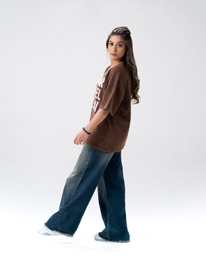 Sundar Susheel Kaleshi Acid Wash T-Shirt — Brown