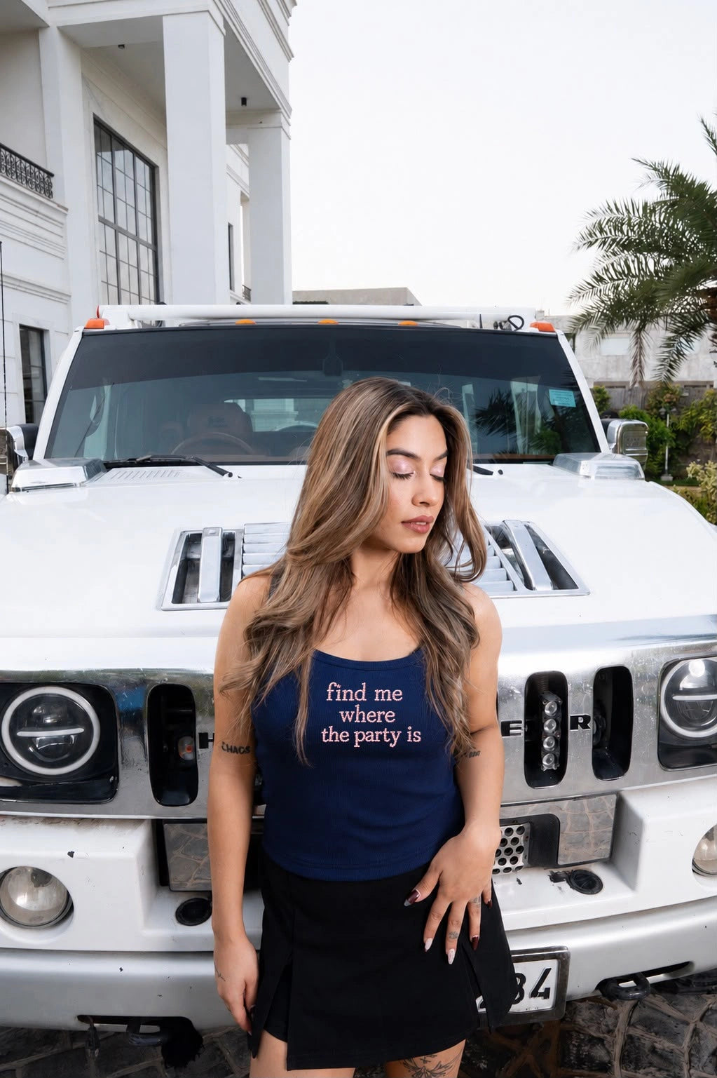 Navy Blue Find Me Where The Party Is Tank