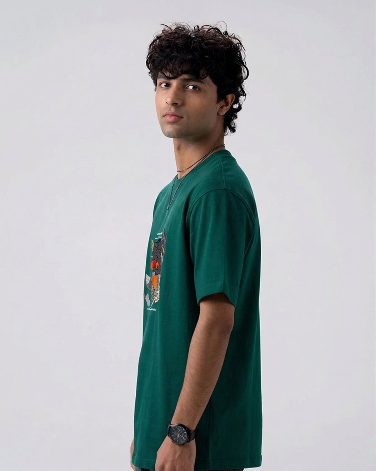 Sly Fox Embroidery T-Shirt — Green